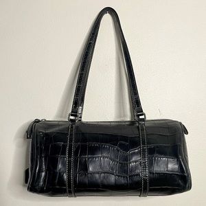 Vintage Dooney & Bourke Alligator Skin Barrel Purse